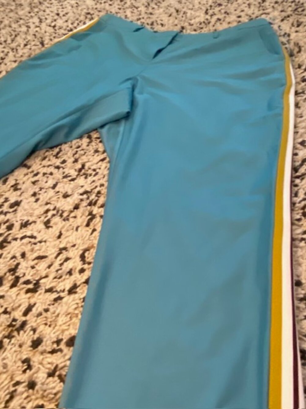 WILDFANG Cropped Pants Size 18 Teal, side stripes, Pockets